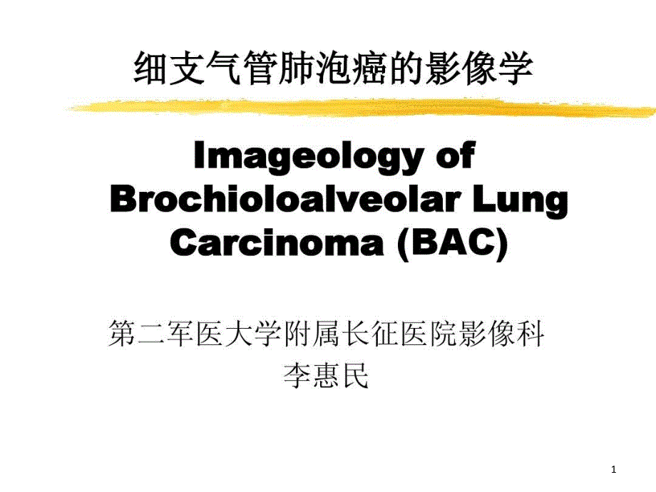 细支气管肺泡癌的影像学课件_第1页