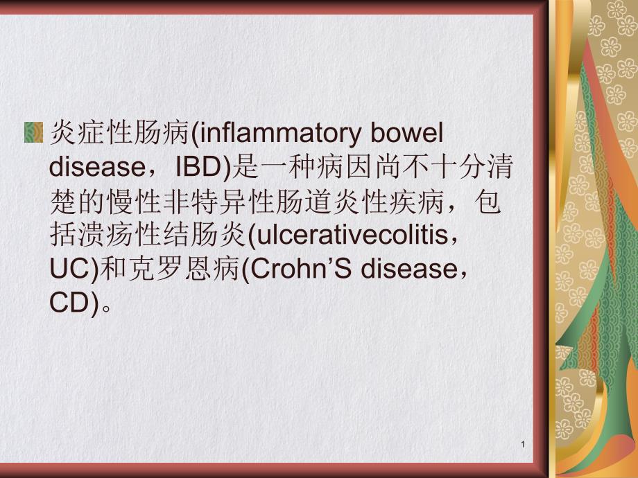 炎症性肠病诊断与治疗的ppt课件_第1页