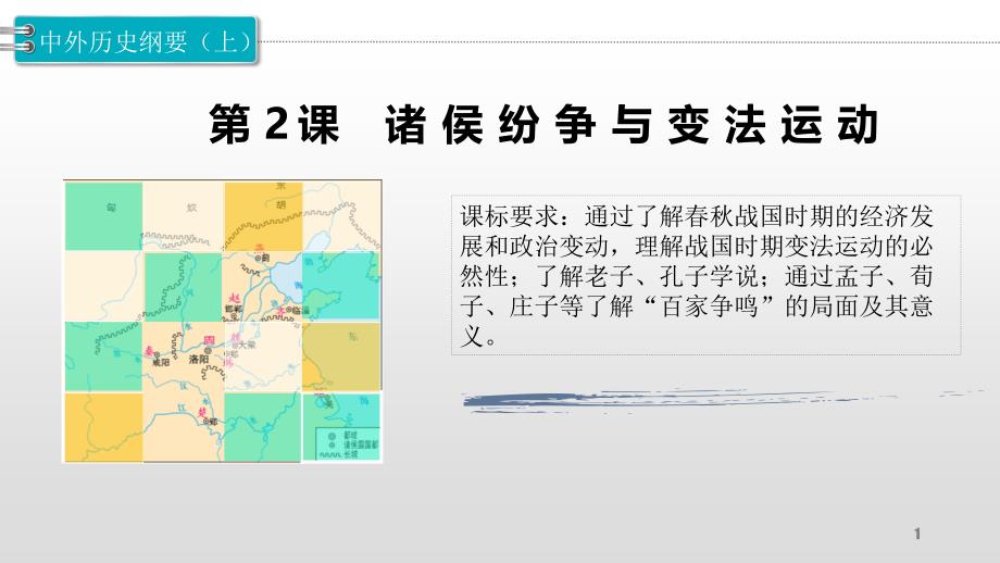 高中历史人教版必修中外历史纲要上册 第2课诸侯纷争与变法运动课件_第1页