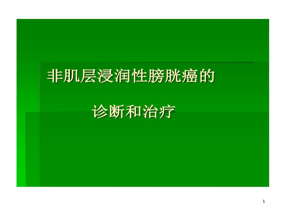 非肌层浸润性膀胱癌诊断治疗课件_第1页