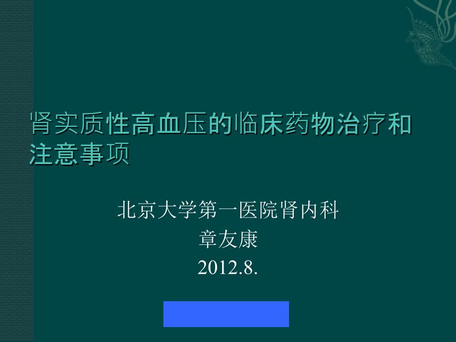 肾实质性高血压的临床用药及注意事项课件_第1页