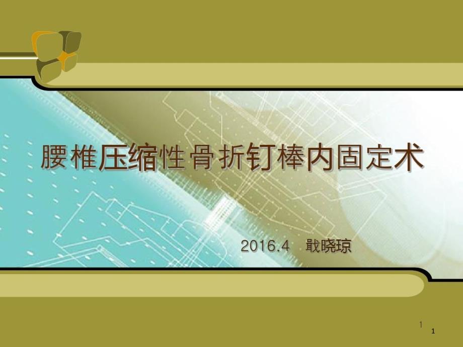 腰椎骨折钉棒内固定术参考ppt课件_第1页