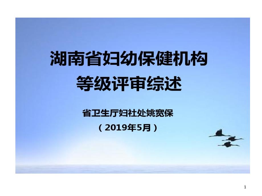 湖南省妇幼保健机构等级评审总结省卫生厅社处医学课件_第1页