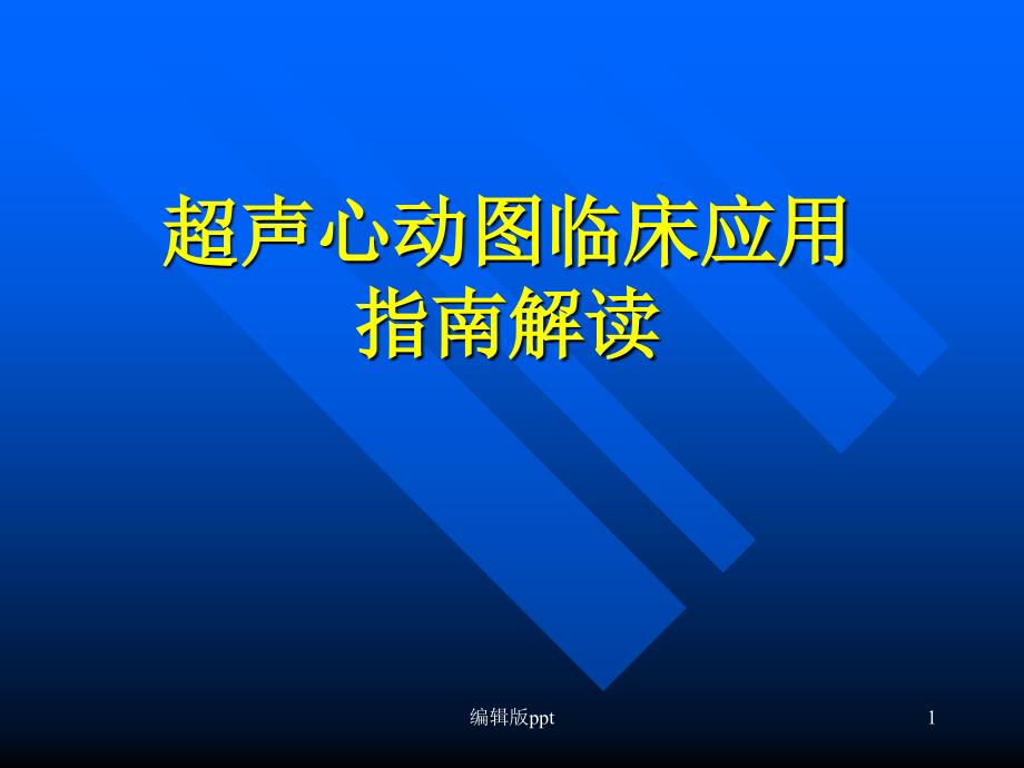 超声心动图临床应用指南课件_第1页