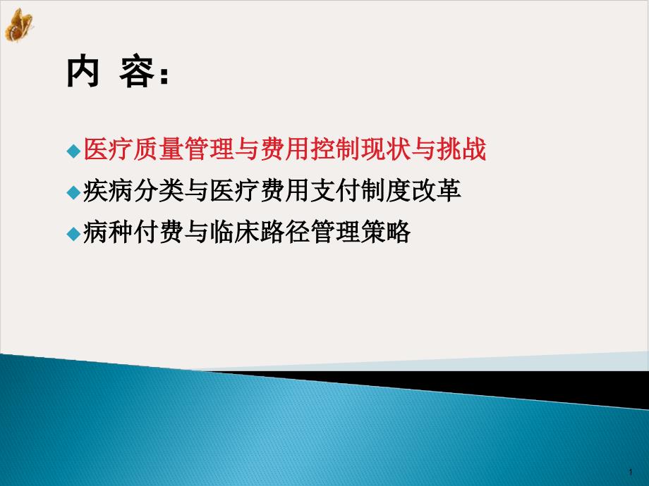 病种付费与临床路径管理策略ppt课件_第1页