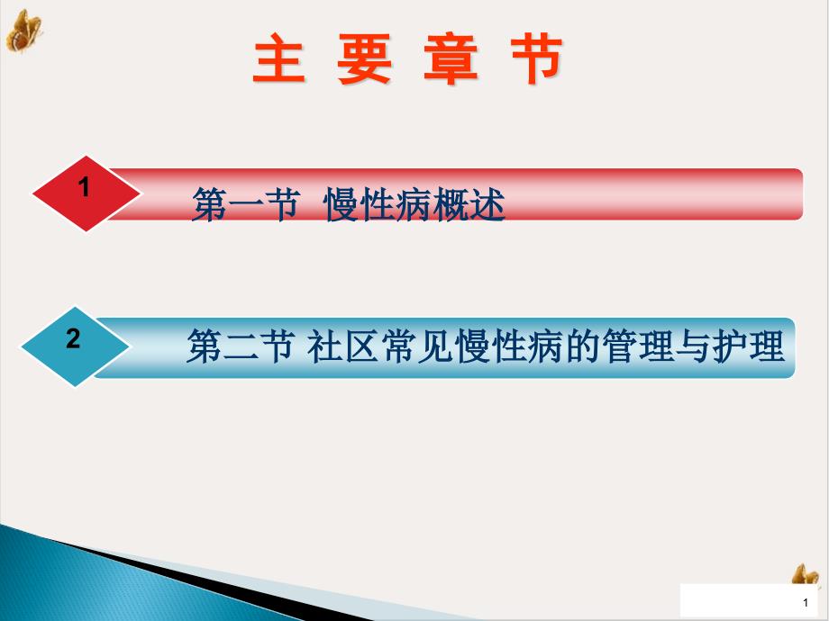 社区慢性病病人的管理与护理ppt培训课程课件_第1页