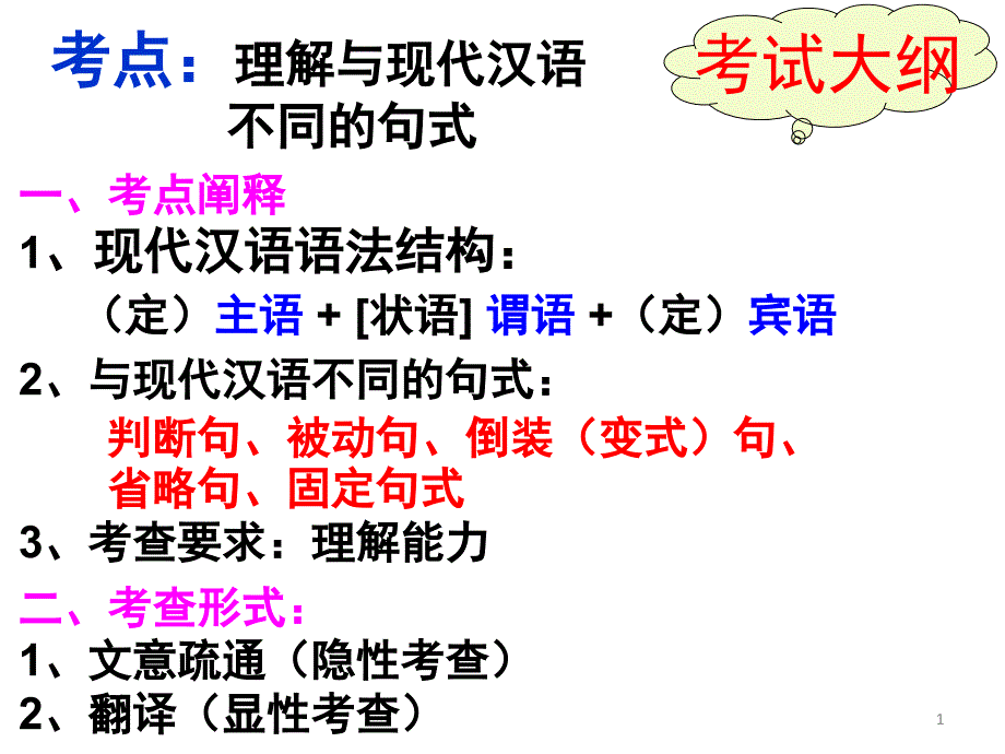 文言文专题句式之宾语前置公开课课件_第1页