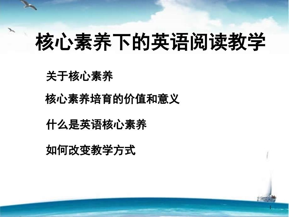 核心素养下英语阅读教学课件_第1页