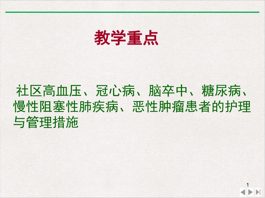 社区常见慢性病患者的护理与管理ppt版课件_第1页