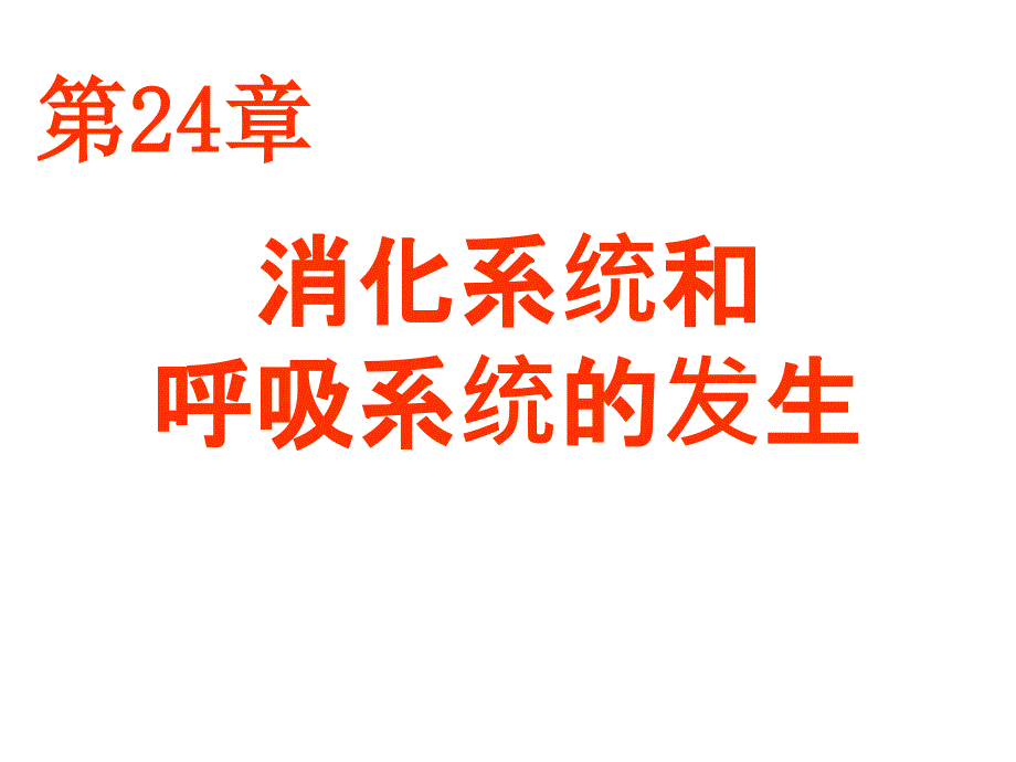 消化系统和呼吸系统的发生 ppt课件_第1页