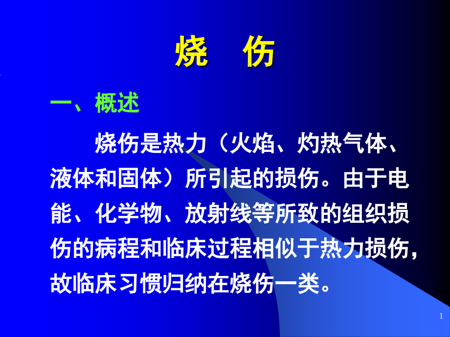 烧伤教学讲解课件_第1页