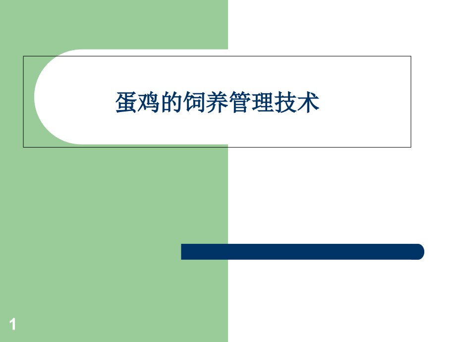 蛋鸡的饲养管理技术ppt课件_第1页