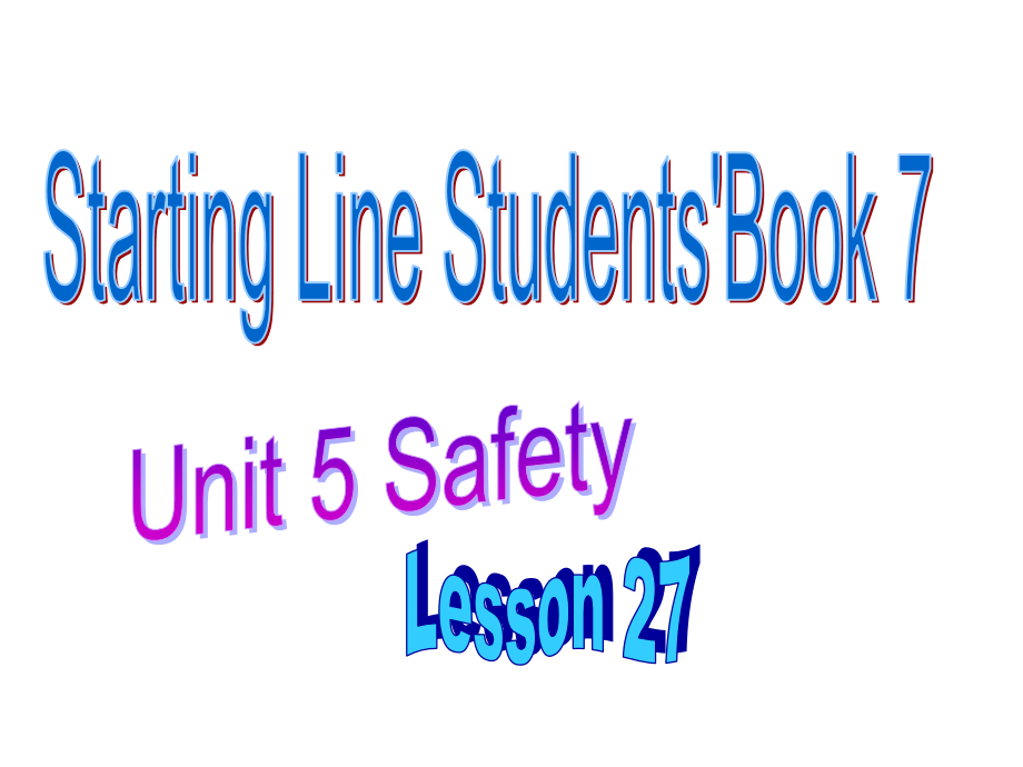 人教版新起点英语四上《Unit-5-safety》课件_第1页