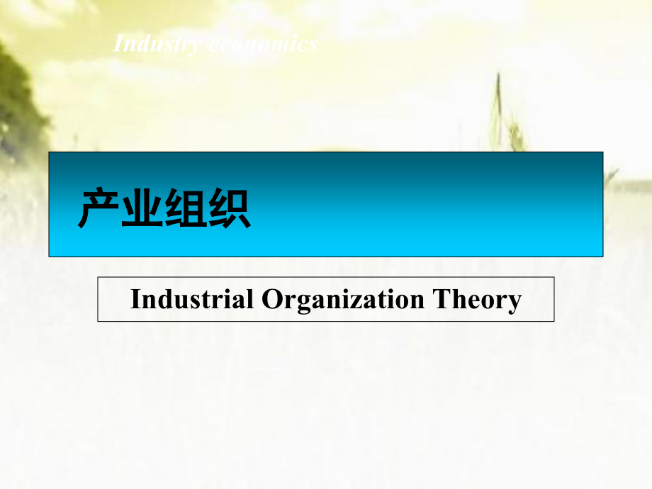 产业组织理论发展-课件_第1页