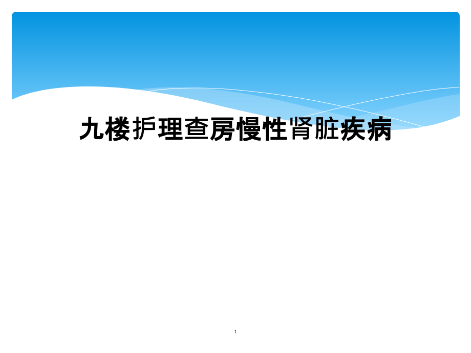 九楼护理查房慢性肾脏疾病课件_第1页