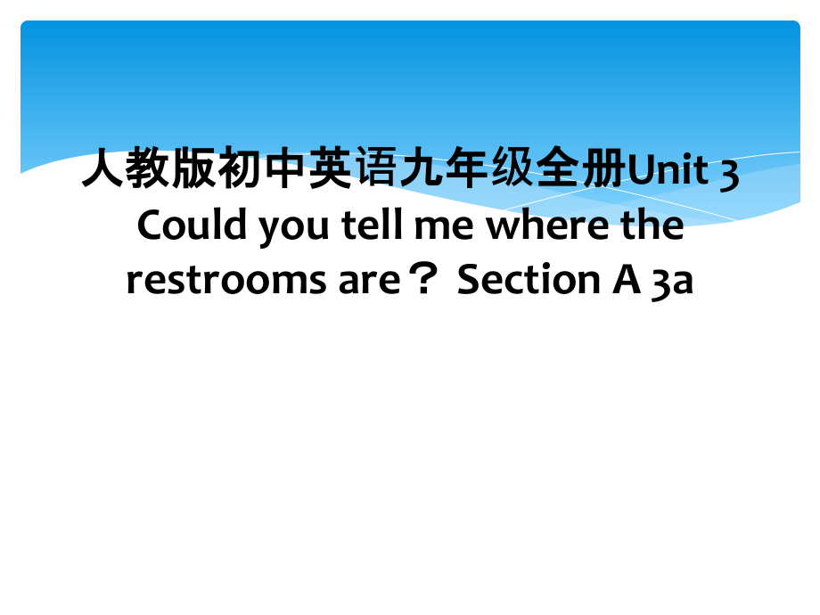 人教版初中英语九年级全册Unit-3-Could-you-tell-me-where-the-res课件_第1页