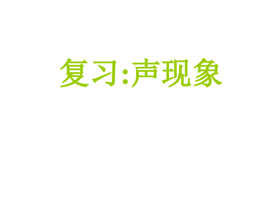 初中物理中考物理声现象专题复习ppt课件_第1页