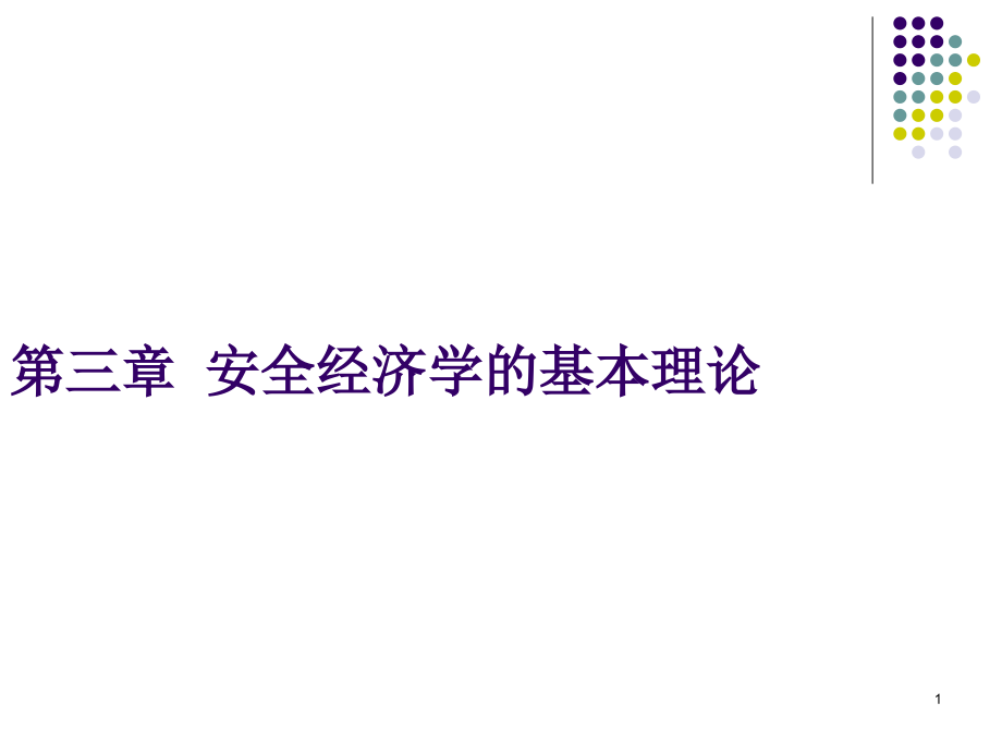 安全经济学的基本理论ppt课件_第1页