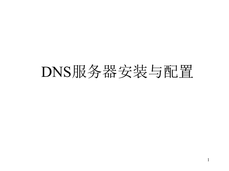 DNS服务器的安装与配置课件_第1页