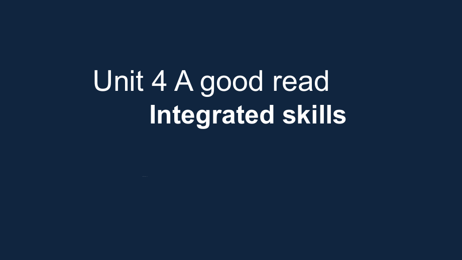 牛津译林英语八年级下册Unit-4-Integrated-skills课件_第1页