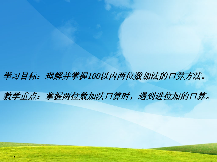 苏教版二年级数学下册两位数加两位数的口算课件_第1页