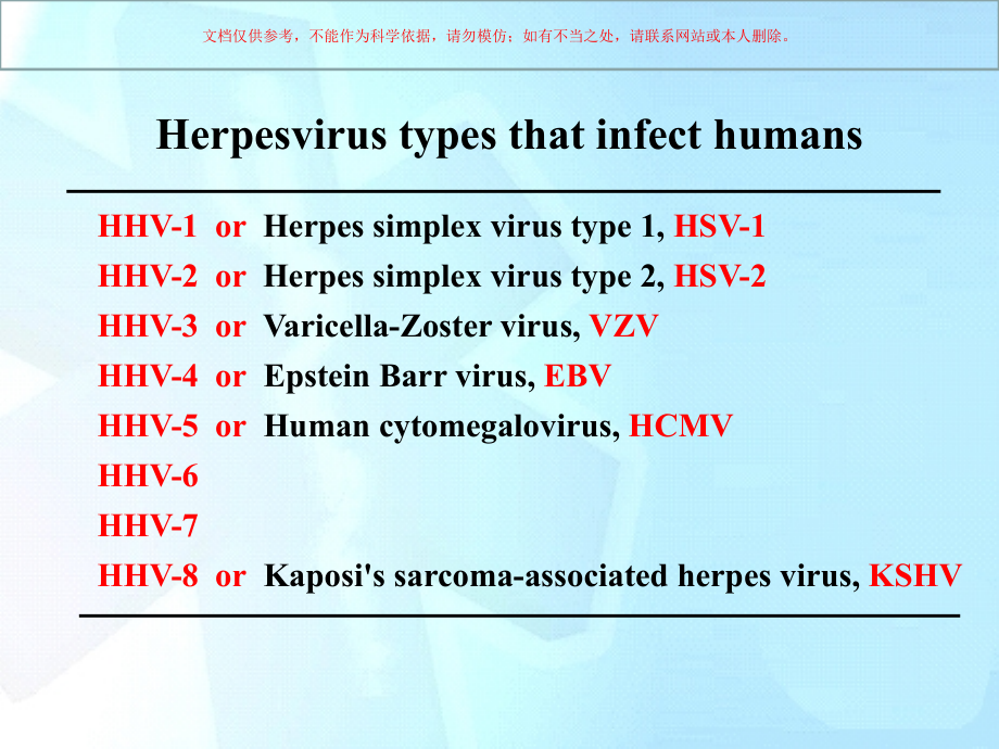 人类疱疹病毒HHV)培训课件_第1页
