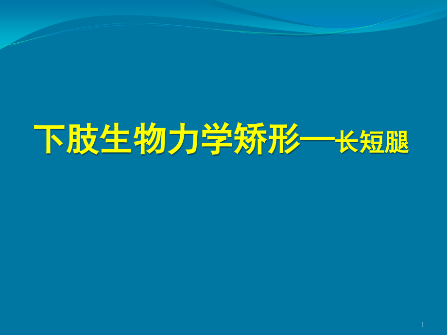 下肢生物力学足部矫形ppt课件_第1页