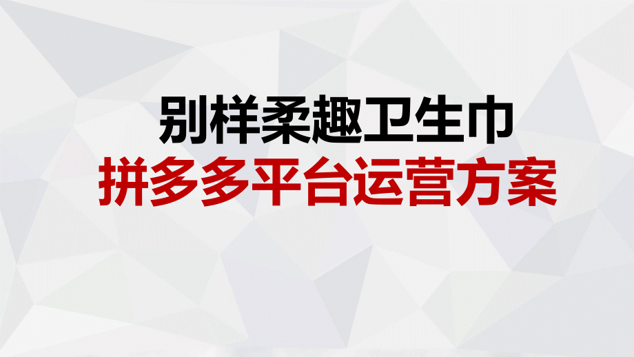 拼多多运营方案ppt课件_第1页