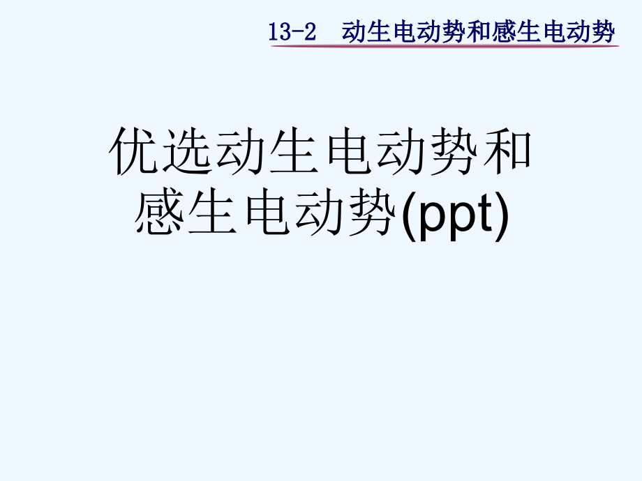 优选动生电动势和感生电动势课件_第1页