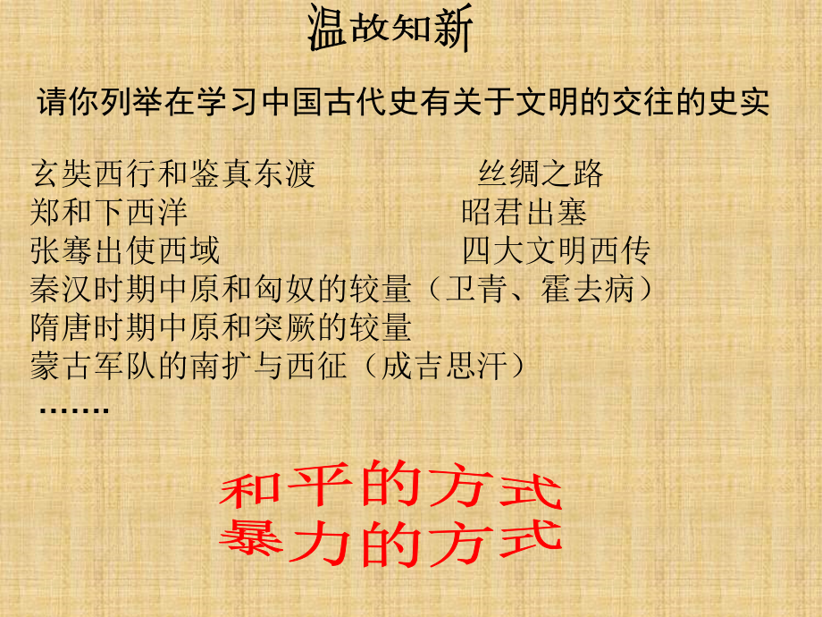 北師大版歷史八下《文明的沖撞與交融》課件_第1頁(yè)