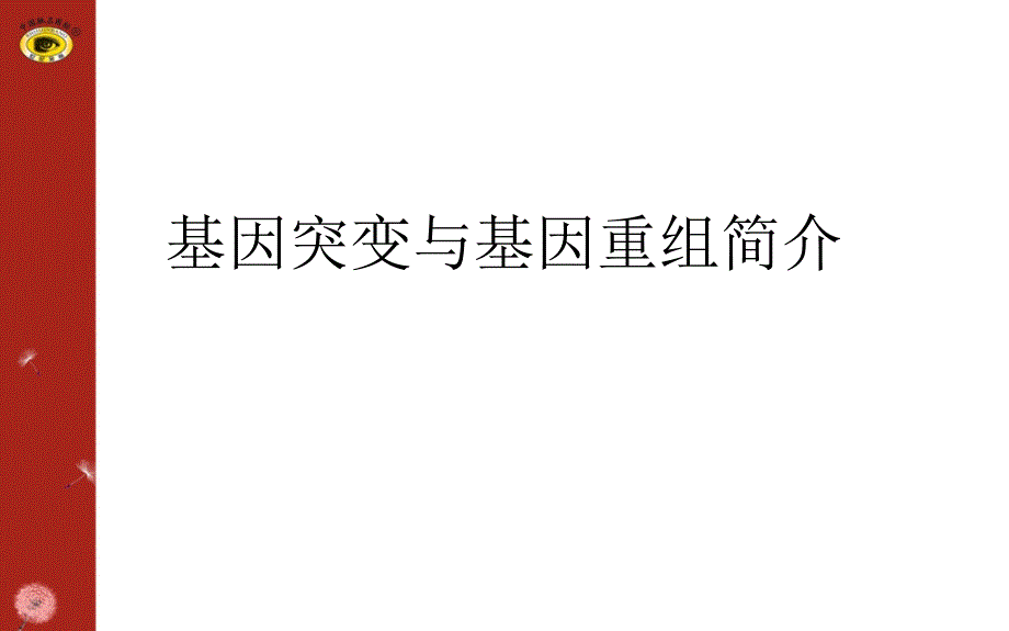 基因突变与基因重组简介课件_第1页