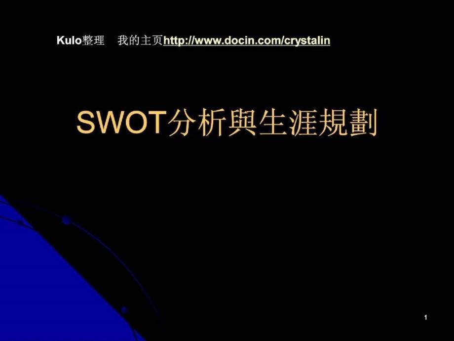 SWOT分析和生涯规划_第1页