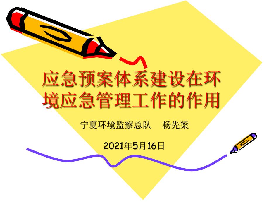 应急预案体系建设在环境应急管理工作的作用_第1页