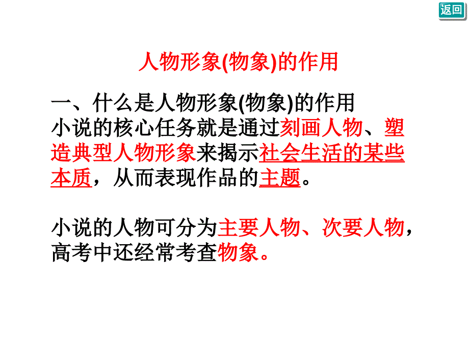 小说中主要人物形象的作用ppt课件_第1页