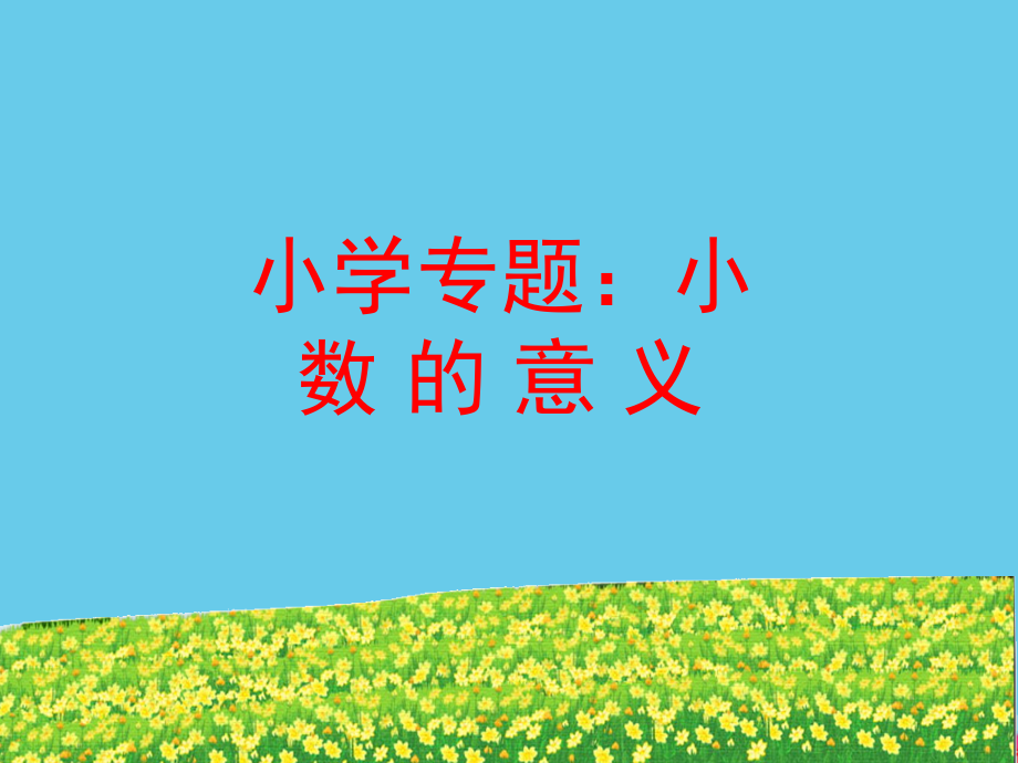 小学专题：小数的意义课件_第1页