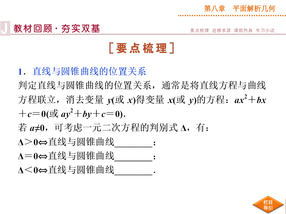 高三一轮复习圆锥曲线的综合问题课件_第1页