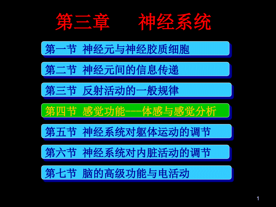 感觉功能躯体感觉与感觉分析ppt课件_第1页