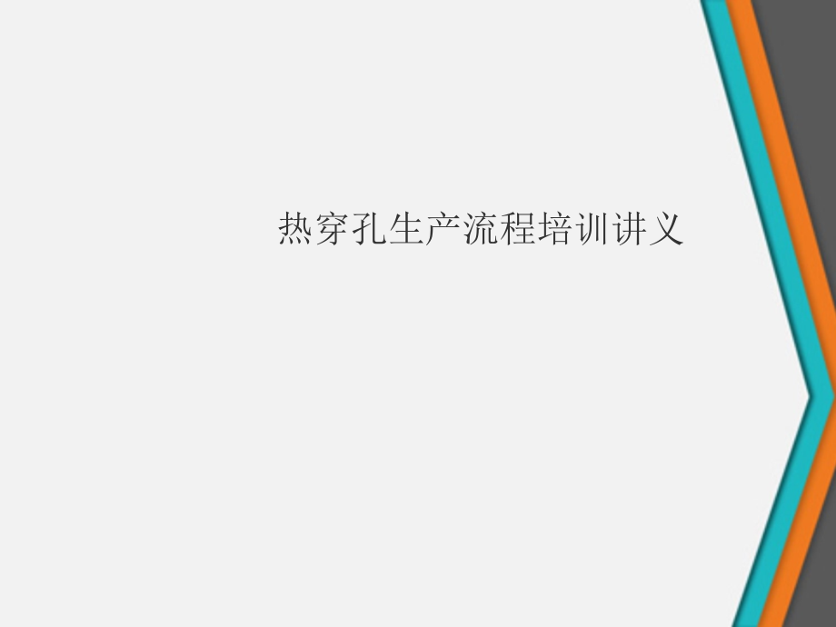 生产流程指导培训讲义热穿孔课件_第1页