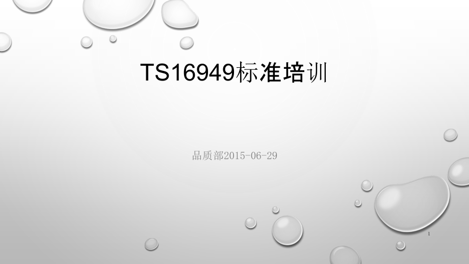 TS16949标准培训ppt课件_第1页