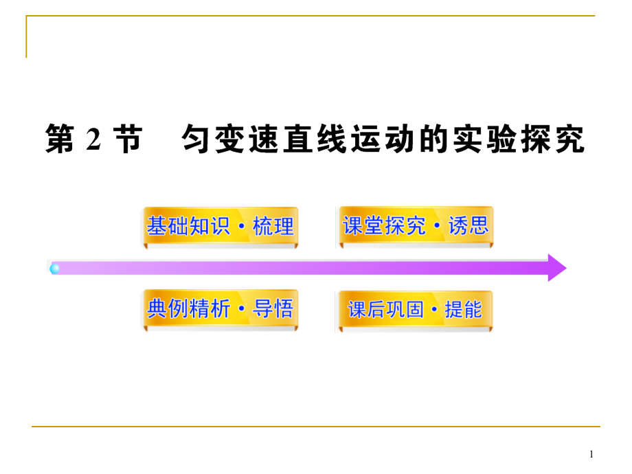 匀变速直线运动的实验探究ppt课件（鲁科版必修1）_第1页