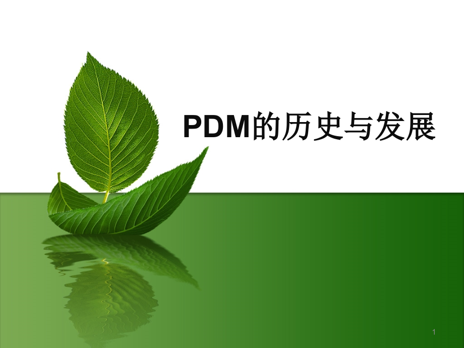 PDM的历史与发展课件_第1页