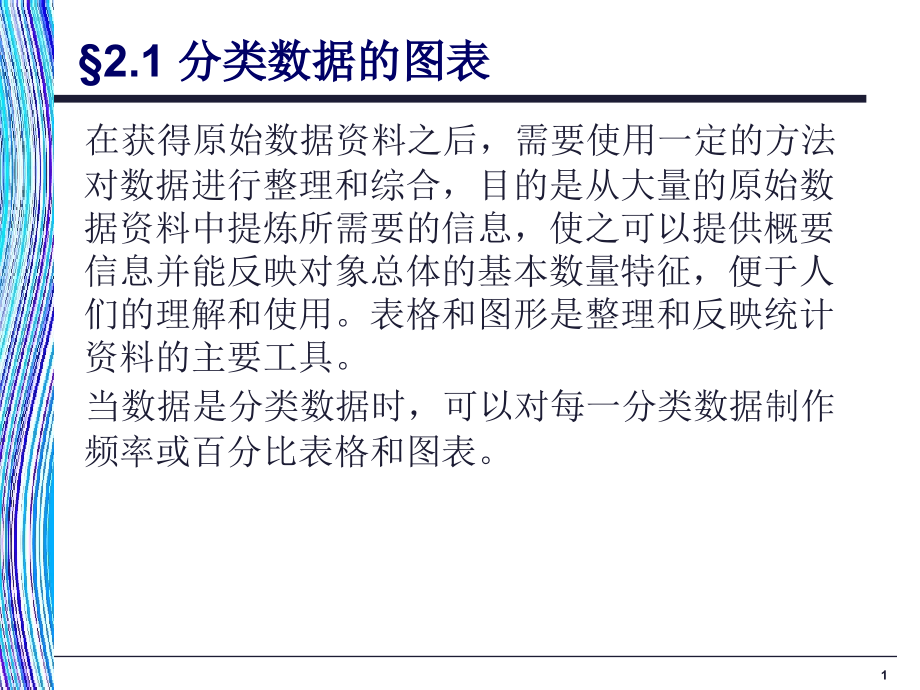 应用统计学第2章--统计表统计图教学课件_第1页