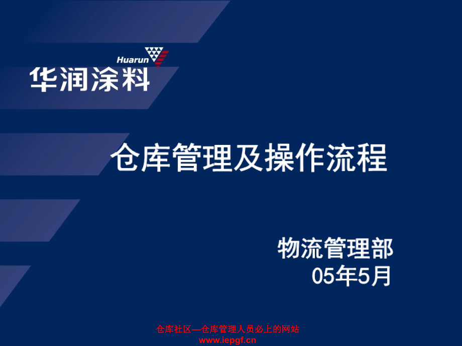 仓库管理、仓储管理、仓储流程、物流管理课件_第1页