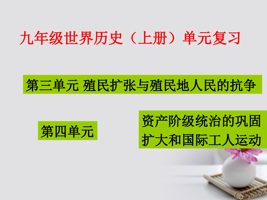 九年级历史上册第三、四单元复习ppt课件(人教版)_第1页