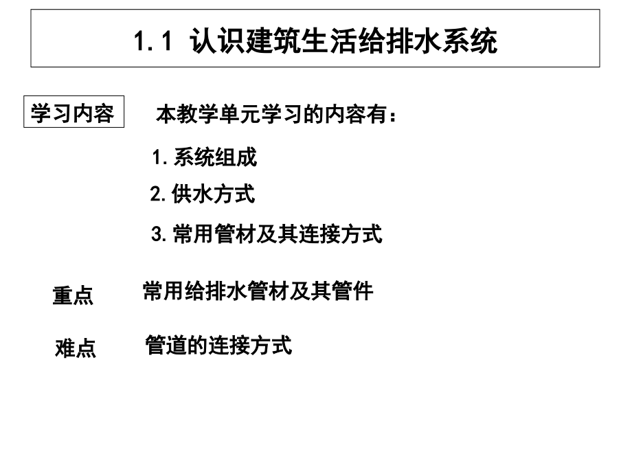 建筑水电安装识图与算量11-认识给排水课件_第1页