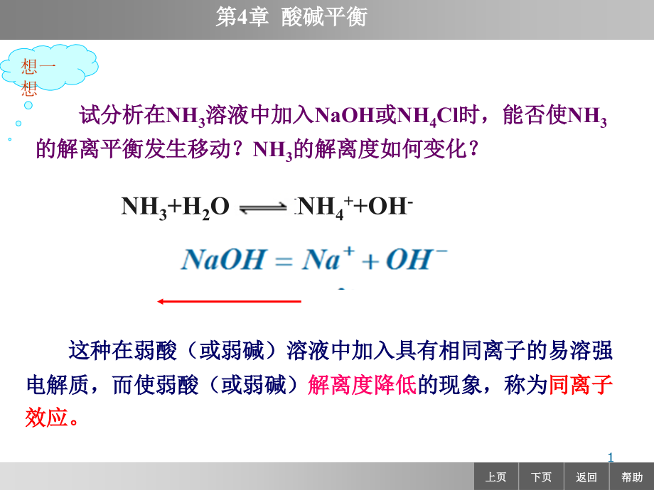 同离子效应和缓冲溶液课件_第1页