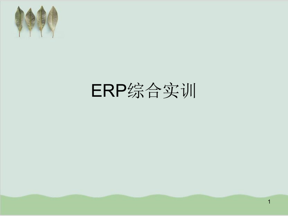 公司ERP综合实训课件_第1页