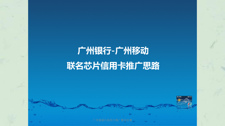 广州某银行信用卡推广策划全案课件_第1页