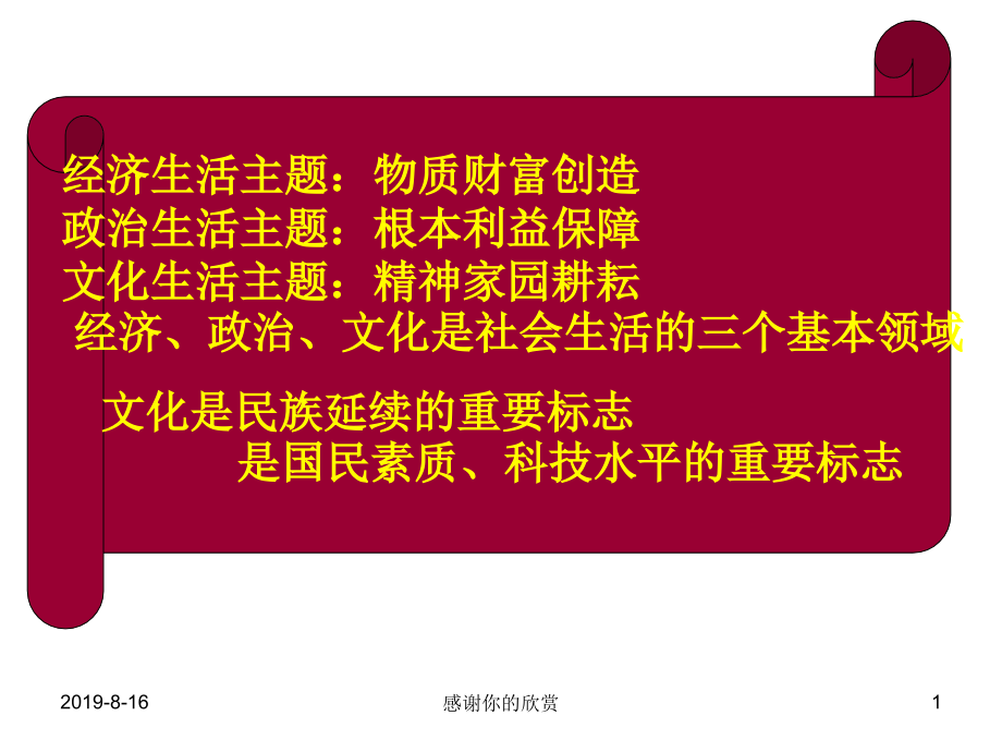 经济生活主题物质财富创造政治生活主题根本利益保障课件_第1页