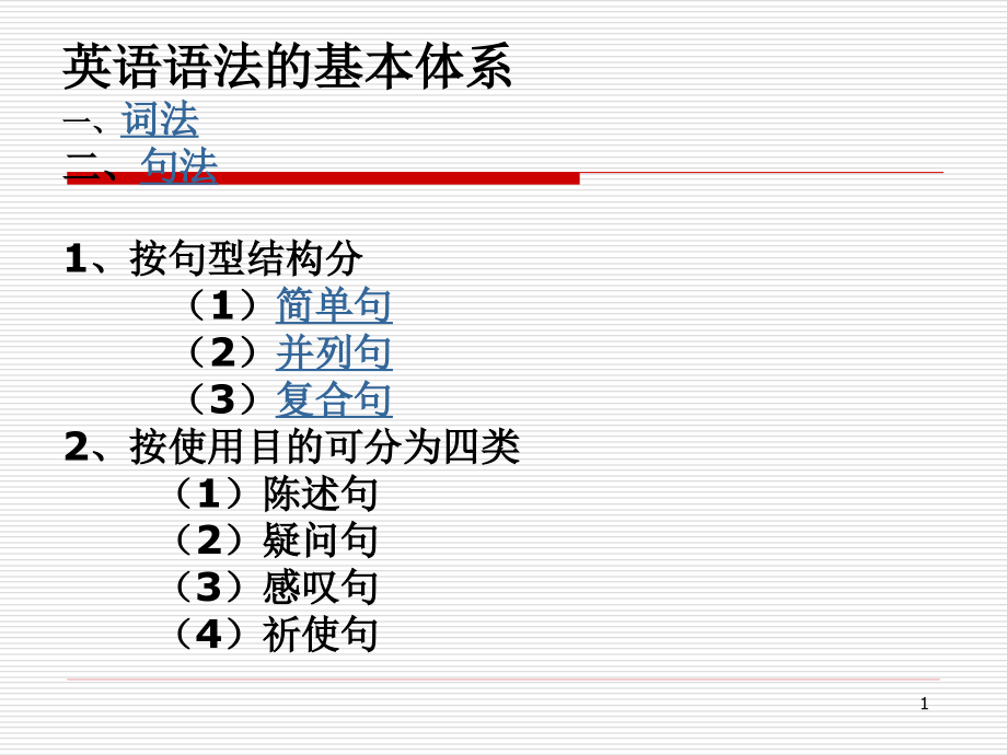 英语语法基本框架概要课件_第1页